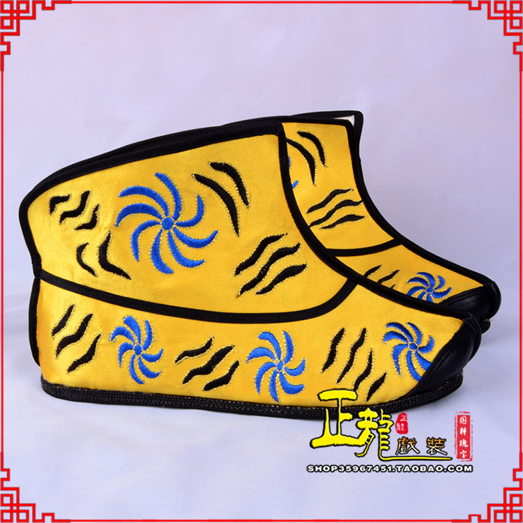 彭阳.美猴王靴子虎纹靴金黄快靴 猴鞋