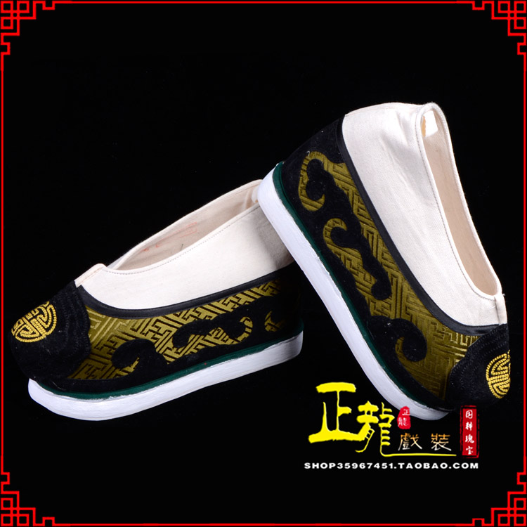 彭阳戏鞋方口鞋老生鞋老旦鞋三义斋纸底内高福字履