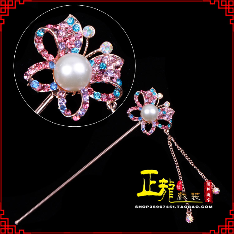 彭阳花旦小姐青衣头饰簪子 蝴蝶发簪