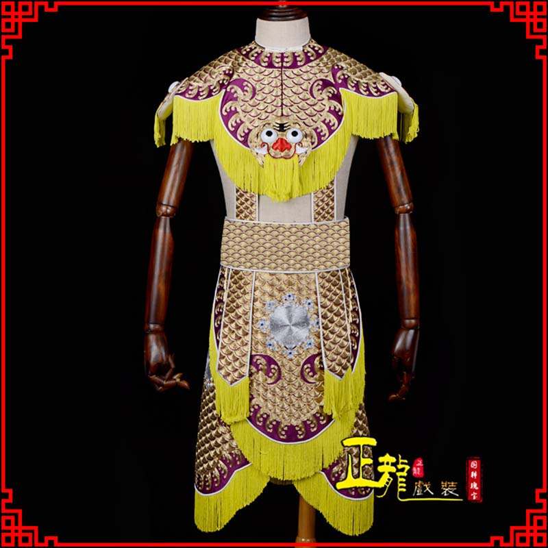 彭阳武将士兵云肩鱼鳞侉子